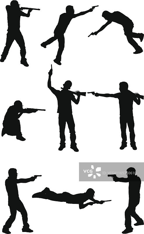 枪战中的男人图片素材