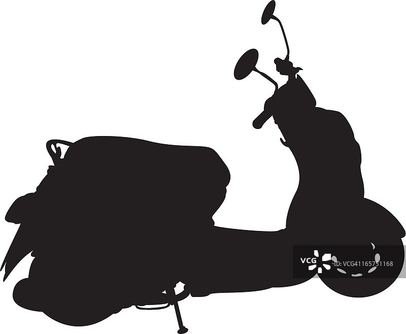 复古意大利滑板车轮廓图片素材