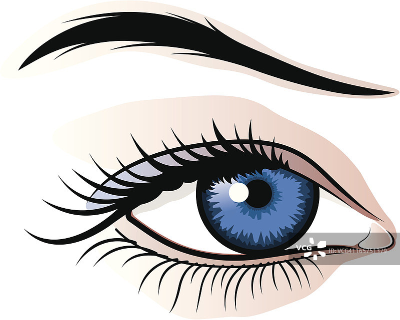 女性眼睛插画图片素材