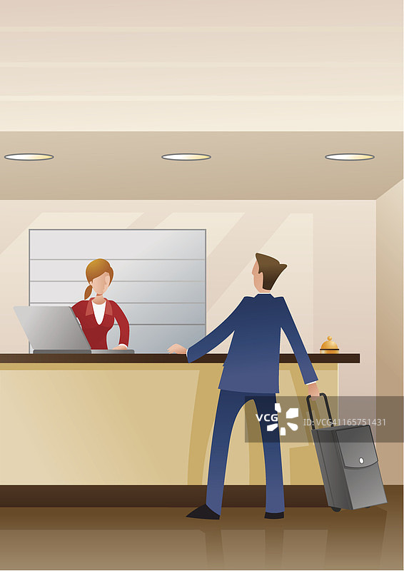 男人办理入住图片素材