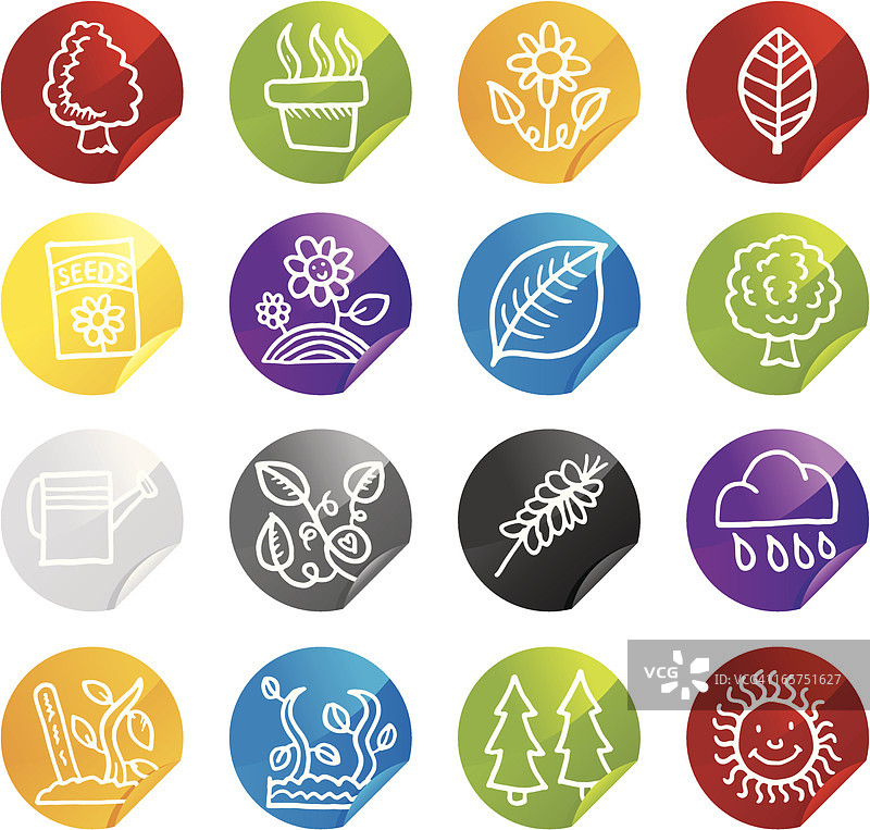 自然贴纸图标图片素材