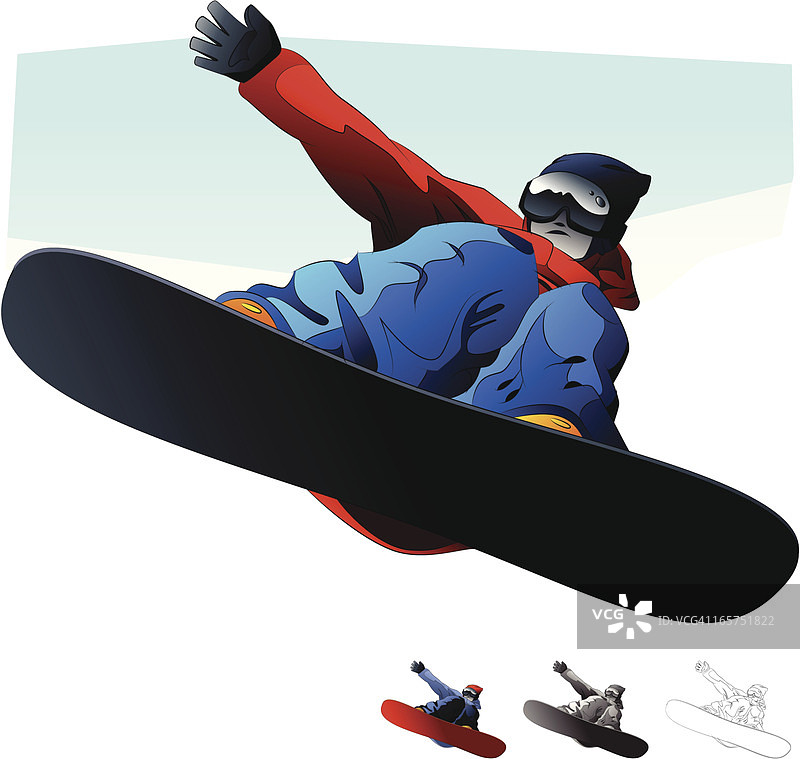 滑雪板爱好者图片素材