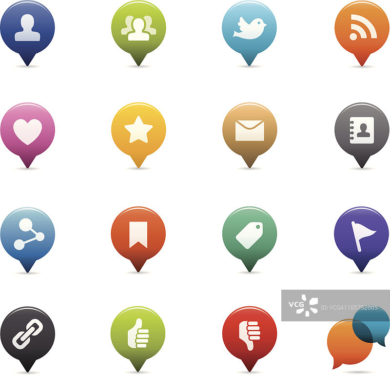 社交媒体图标图片素材