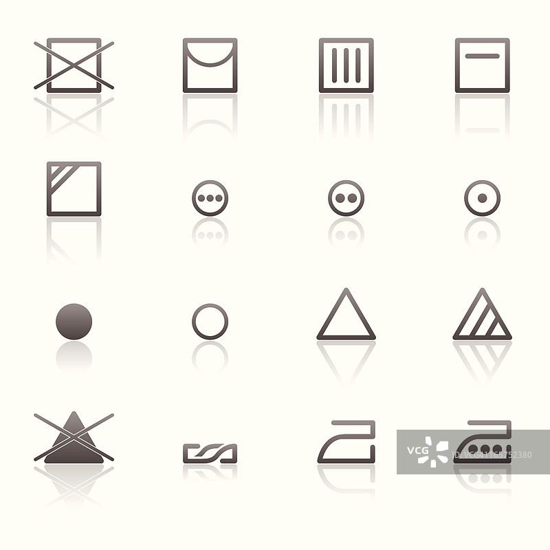 衣物护理标签套装图片素材