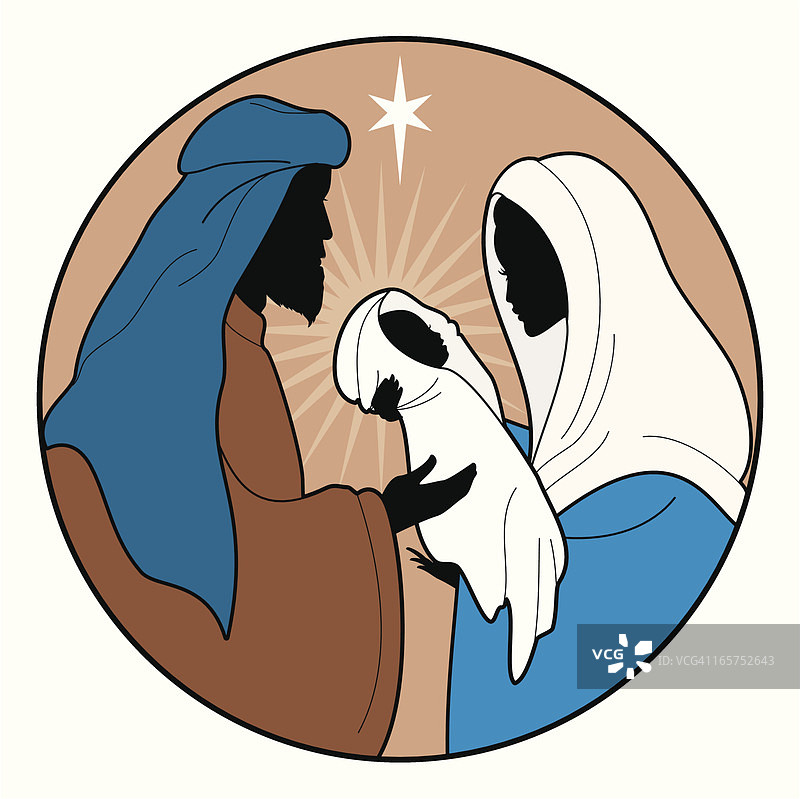 基督诞生的场景图片素材