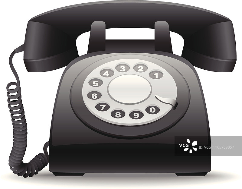 复古拨号电话矢量图图片素材