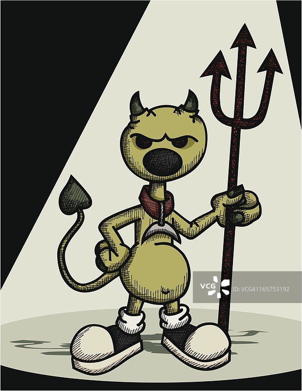 令人毛骨悚然的魔鬼小孩图片素材