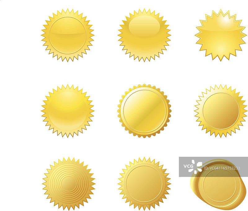 金色印章图片素材