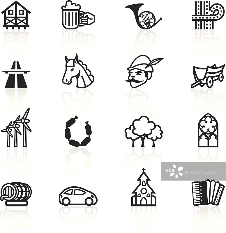 黑色符号 - 德国啤酒节图片素材