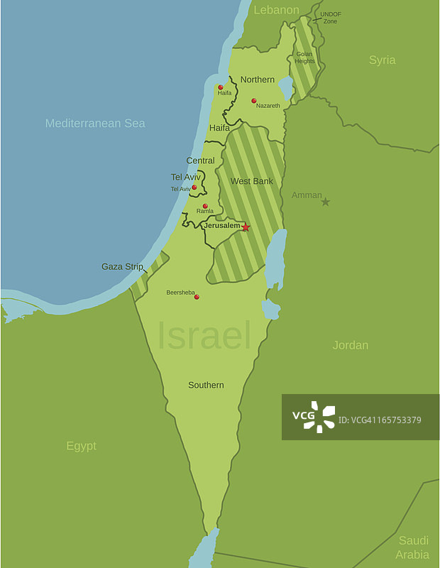 以色列行政区划地图图片素材