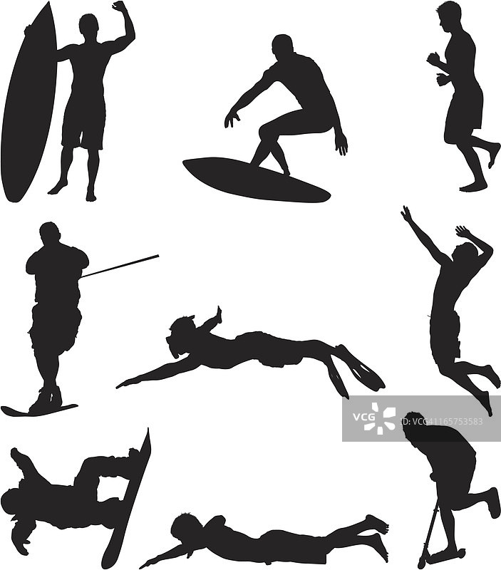 人们享受多种体育活动图片素材