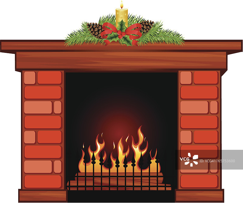 圣诞壁炉图片素材