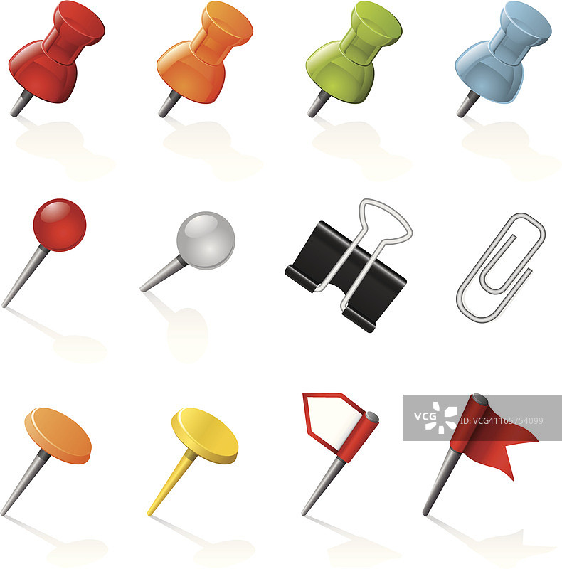 图钉和回形针图片素材
