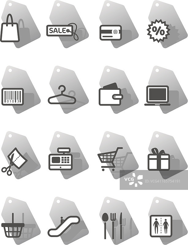 购物中心图标集图片素材