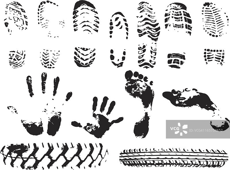 靴子印记和污垢痕迹矢量素材图片素材