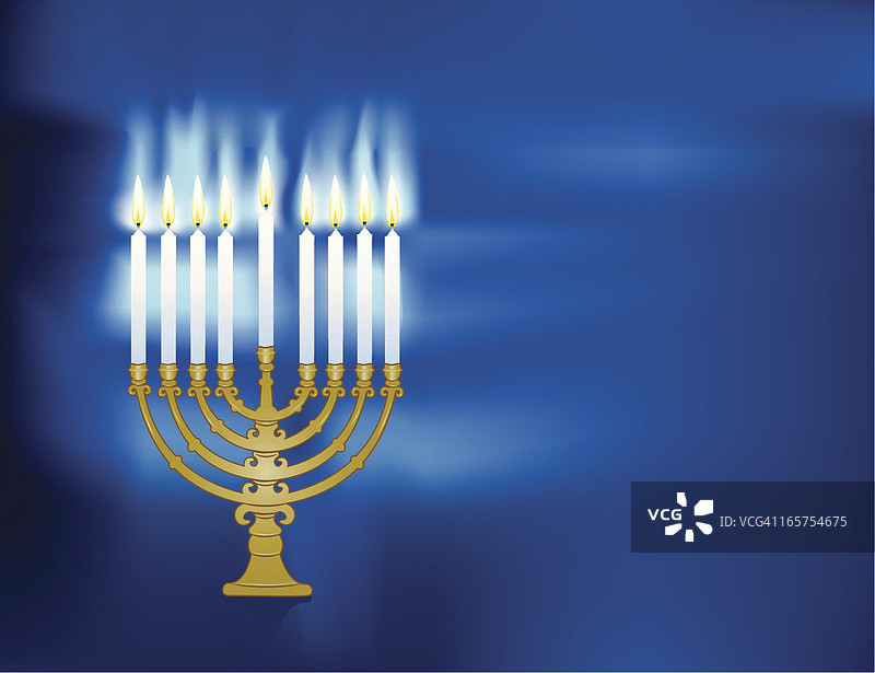 光明节烛台，光明节图片素材
