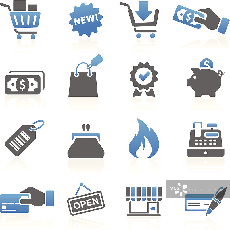 购物图标集图片素材