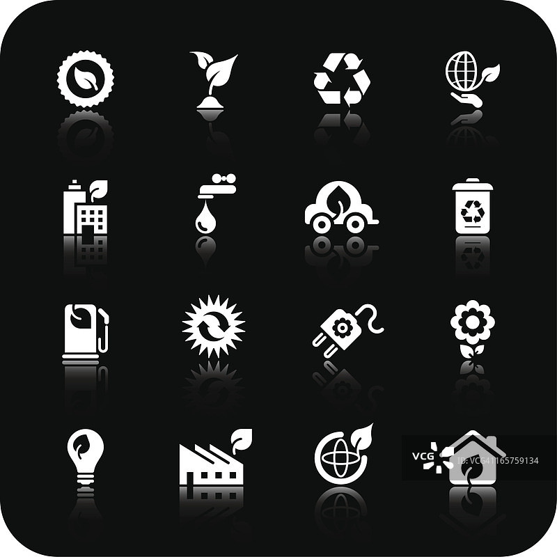 环保图标｜白色系列图片素材