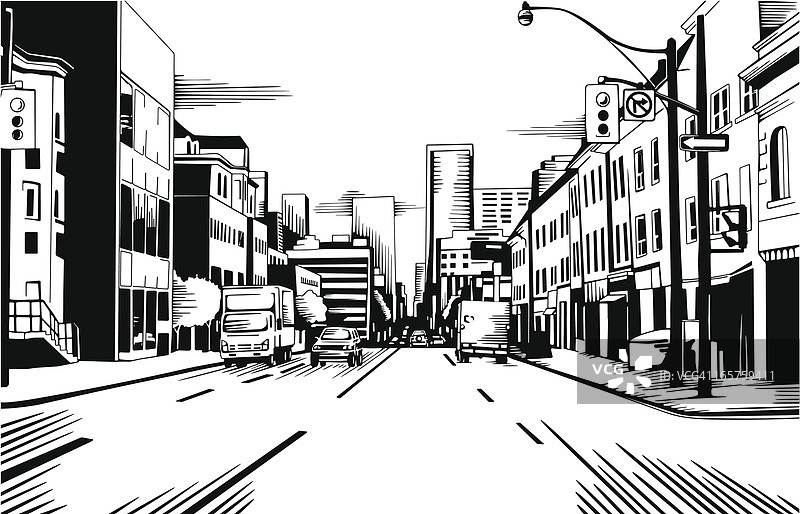 城市景象图片素材