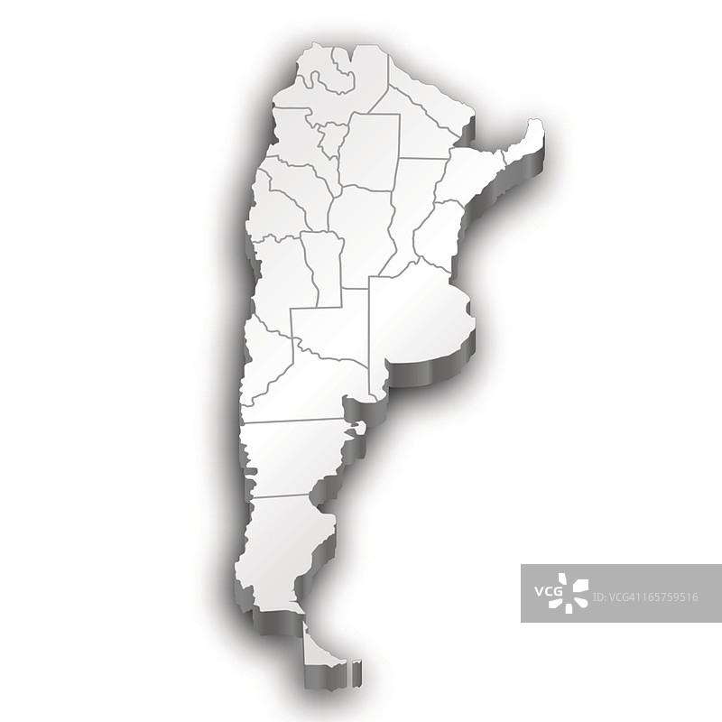 白色阿根廷地图图片素材
