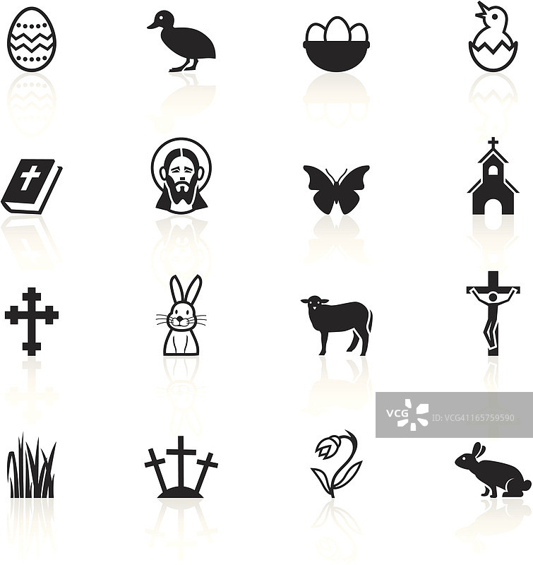黑色符号 - 复活节图片素材