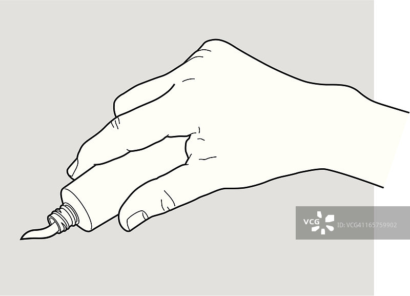 手挤压药膏图片素材