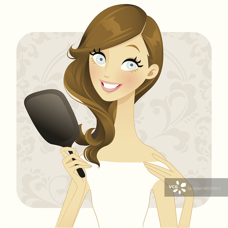 封面女郎（镜子）图片素材