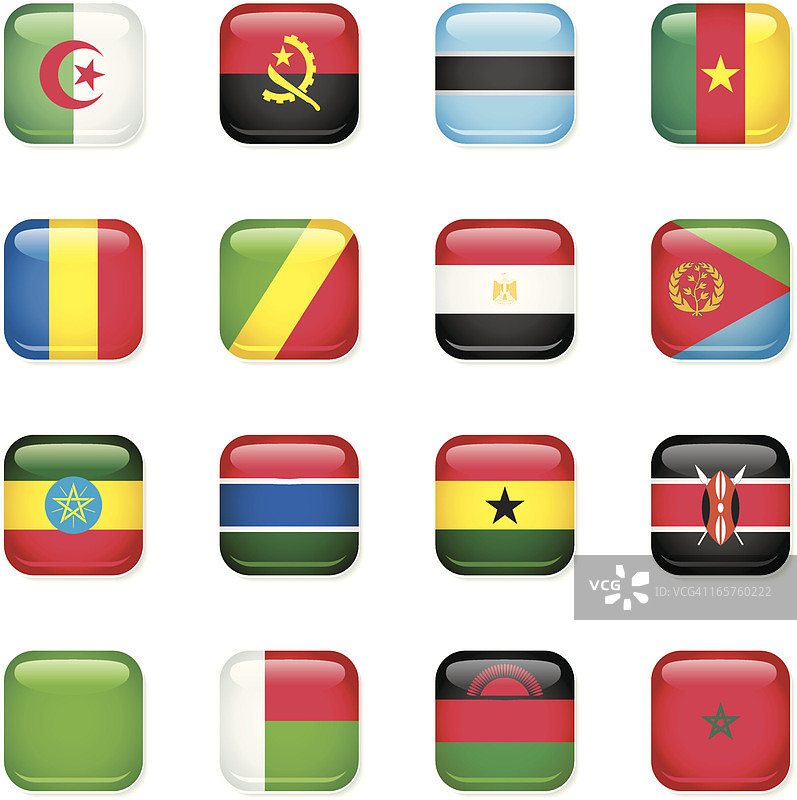 非洲图标旗帜[A]图片素材