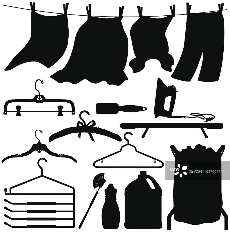 洗衣房剪影图片素材