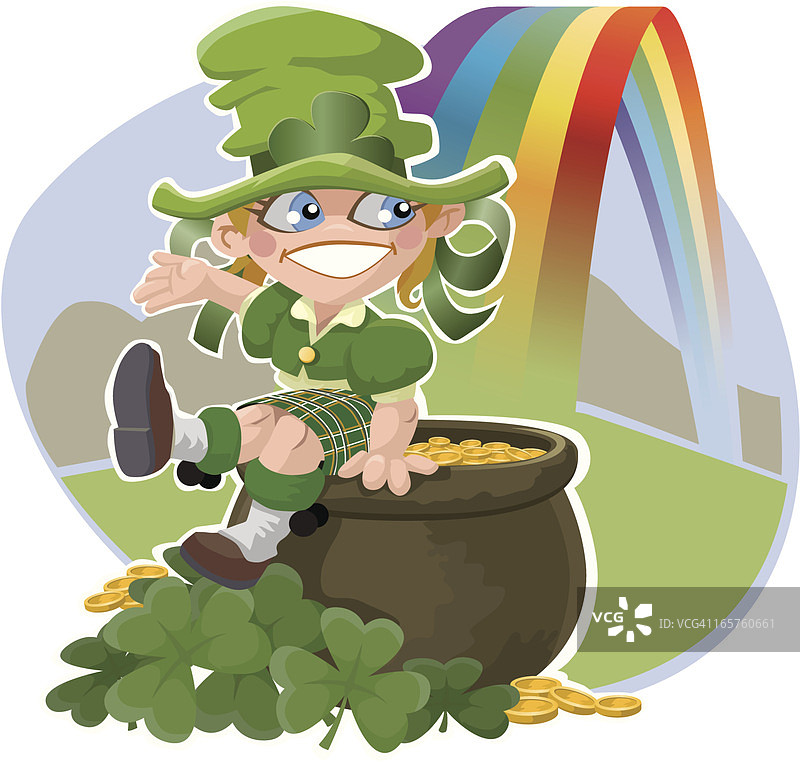 圣帕特里克节女孩图片素材