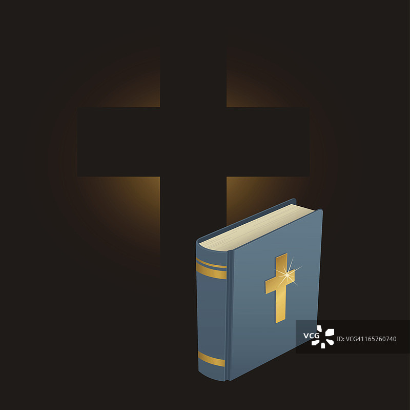带有十字架的《圣经》图片素材