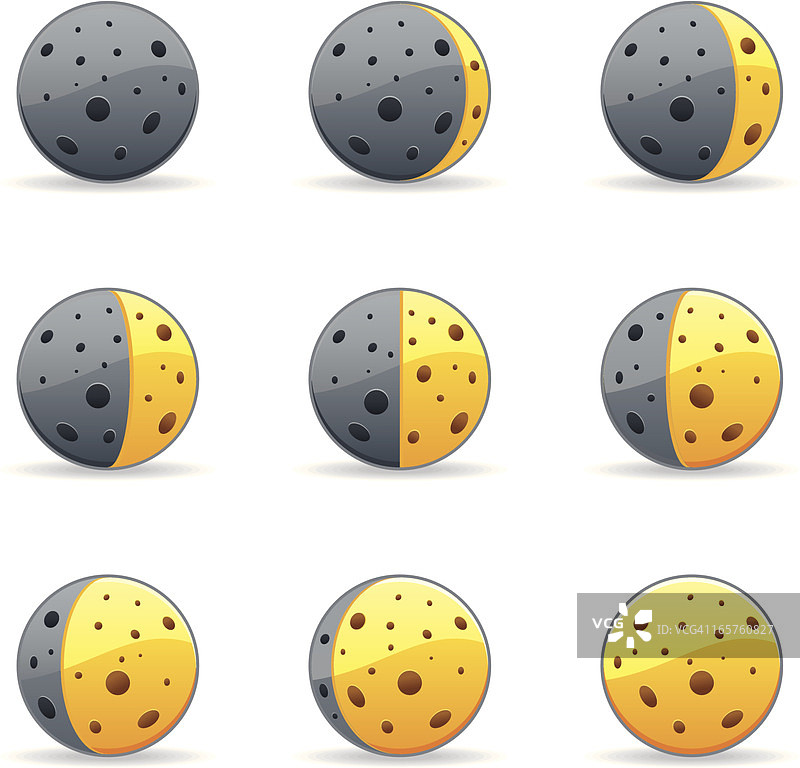 月球阶段图片素材