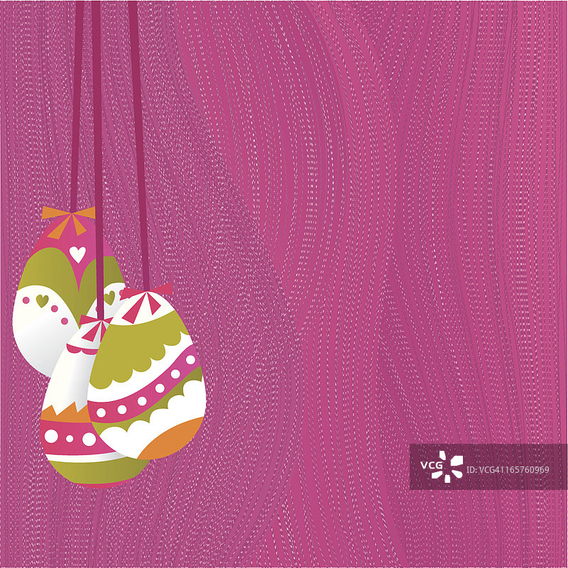 带有彩蛋的可爱复活节背景图片素材