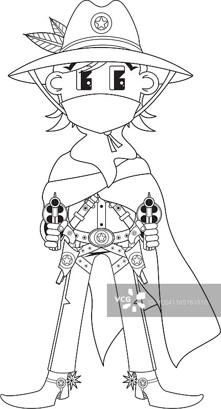 狂野西部枪手牛仔图片素材