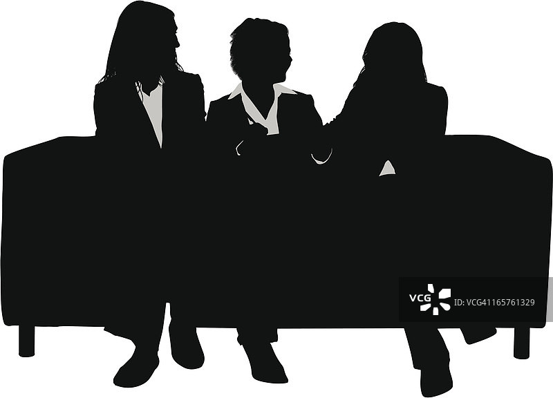 坐在沙发上的女商人图片素材