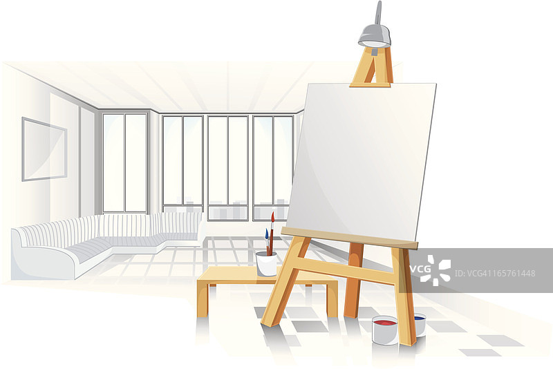 艺术家工作室图片素材