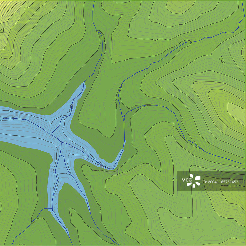 彩色地形图图片素材