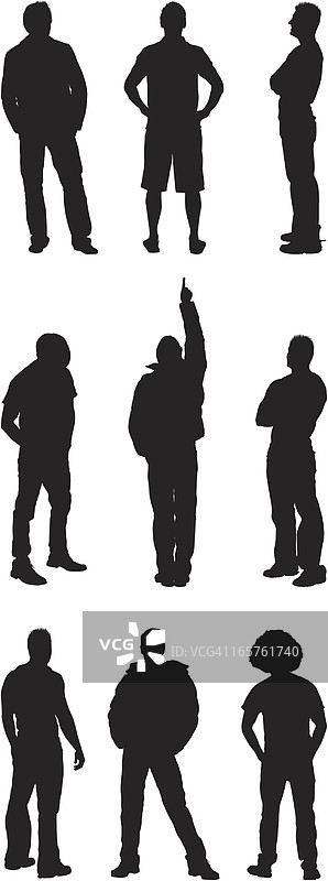 休闲男士轮廓图片素材