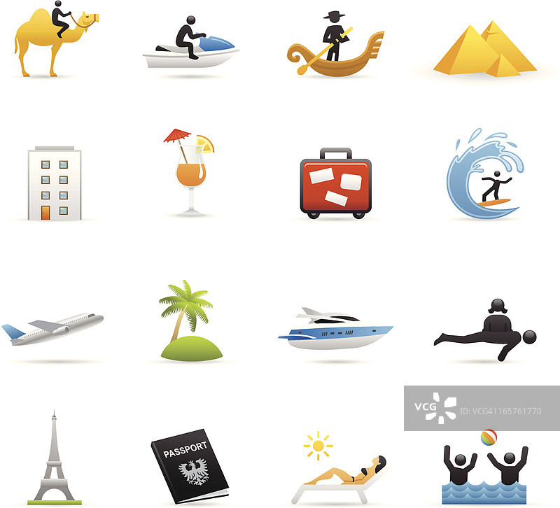 彩色图标 - 假期图片素材