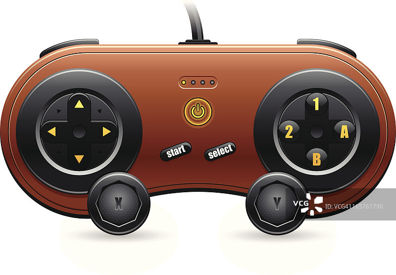 橙色游戏手柄图片素材