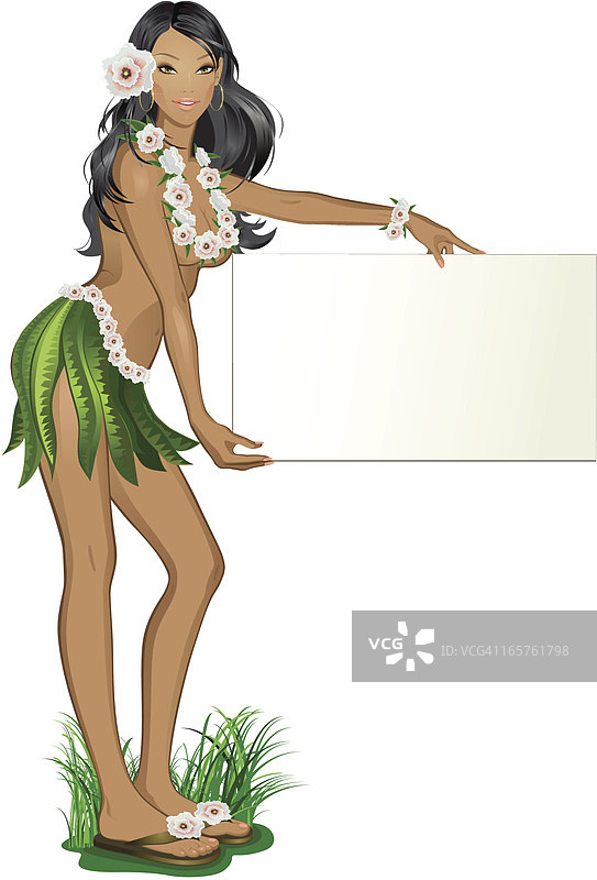 手持标语牌的女孩图片素材