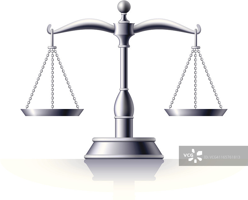 银色正义之秤图片素材