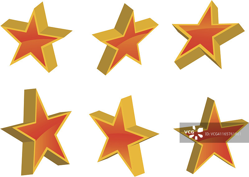 3D星形插画图片素材