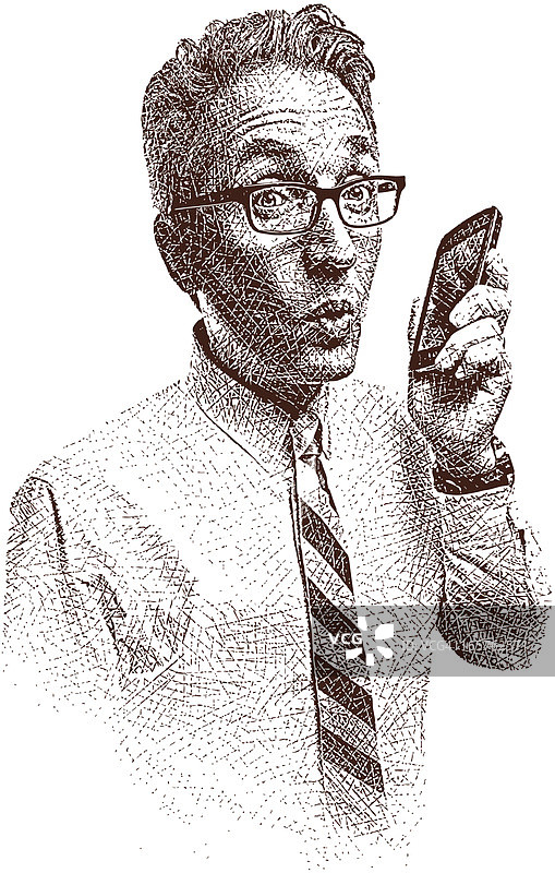 商人和智能手机图片素材