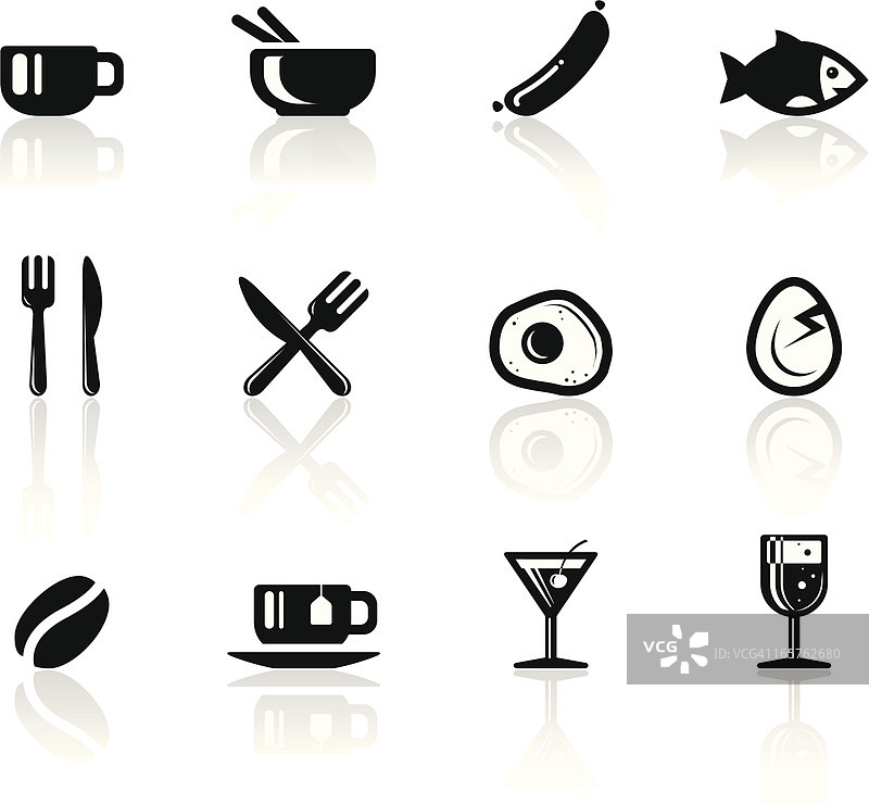 食物图标集图片素材