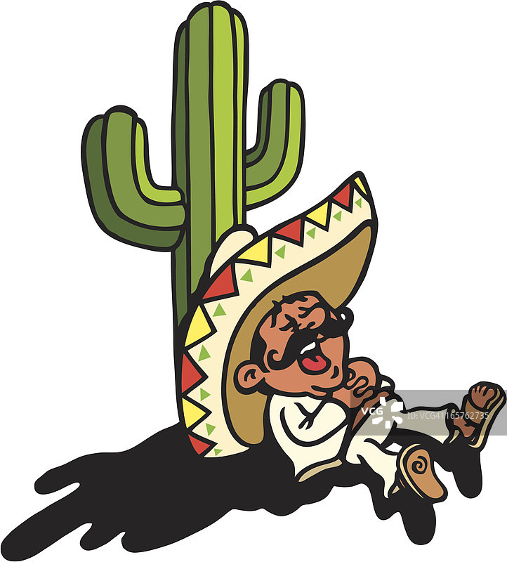 睡着的墨西哥人图片素材