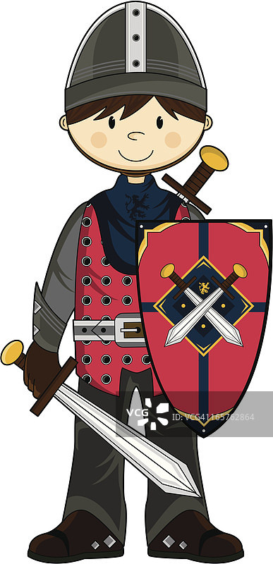 可爱的中世纪皇家骑士图片素材