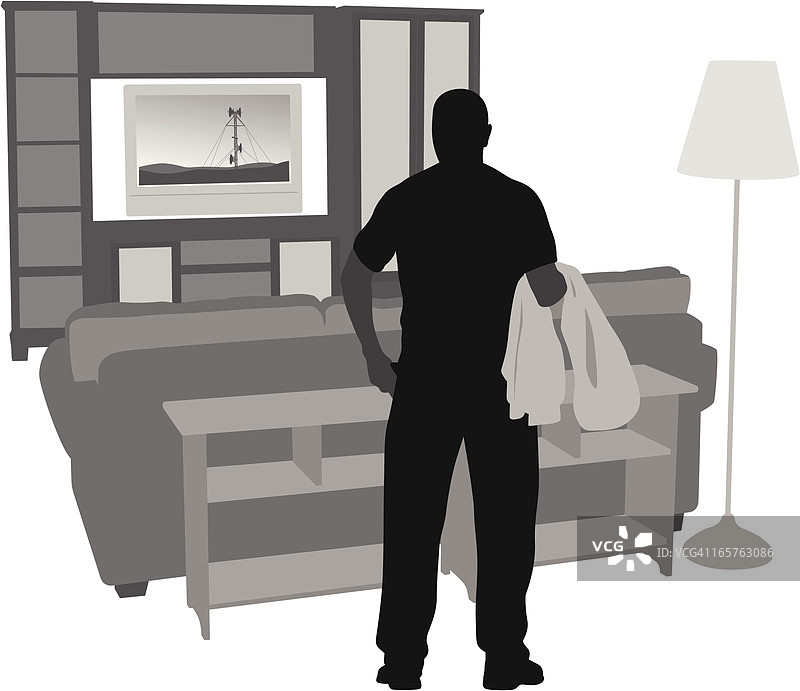 客厅矢量剪影图片素材