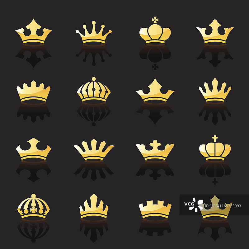 光面金色皇冠图片素材