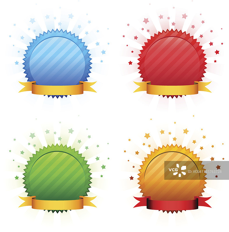 彩色徽章图片素材
